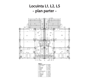 Planul locuintelor Vile-Ghindari Parter