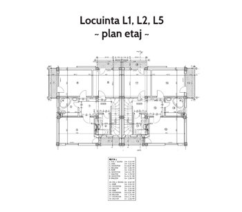 Planul locuintelor Vile-Ghindari Etaj